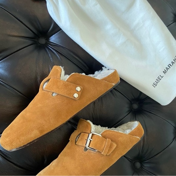 Isabel Marant shearling mules cognac size 39 or 8.5 - Picture 2 of 8